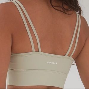 ADANOLA Women’s Double Strap Sports Bra - Beige